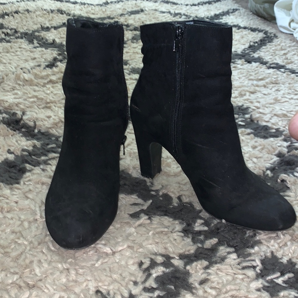 Black Suede Booties